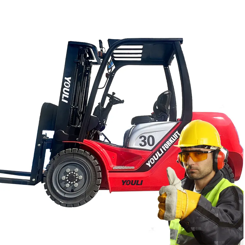 Cpc35 dizel Forklift kağıt kelepçe süpürgesi montaj braketi ile iyi çalışma Forklift Forklift toprak hareketli