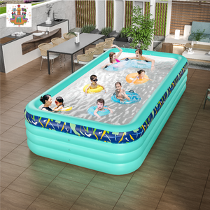 Nhà Máy Bán buôn mùa hè 4.9/5.9/6.8/9.8/10/12.7/14/15 ft 4 lớp màu xanh lá cây Hồ bơi bơm hơi cho trẻ em - Product Image 2
