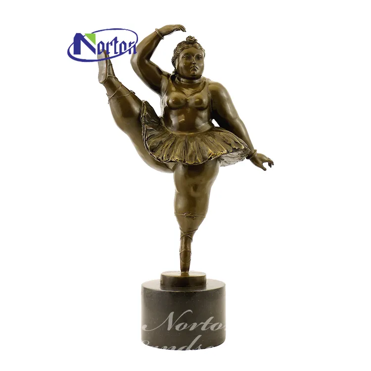 Estatua artística de bronce de Metal para mujer, escultura de Ballet de Yoga, para interiores y exteriores