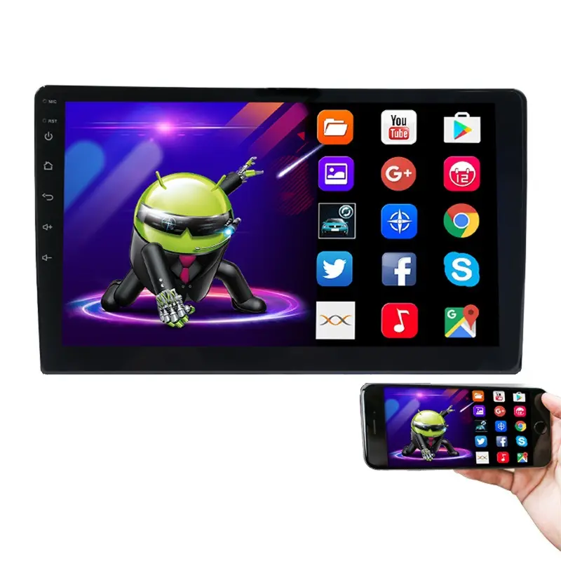 Portable Universal Screen Display on Car Rear Android Headrest Screen Headrest Car Dvd Player Car Seat Headrest Safebox 4 Core