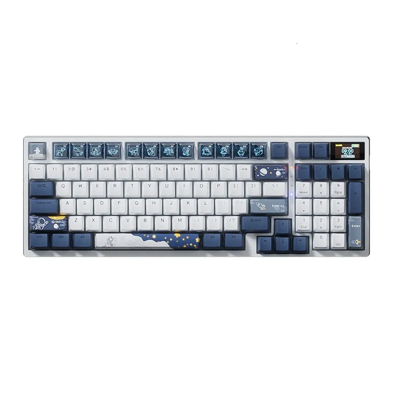 Nouveau clavier de jeu mécanique sans fil RVB Interface USB LCD clavier programmable personnalisé Visible pour ordinateur de bureau