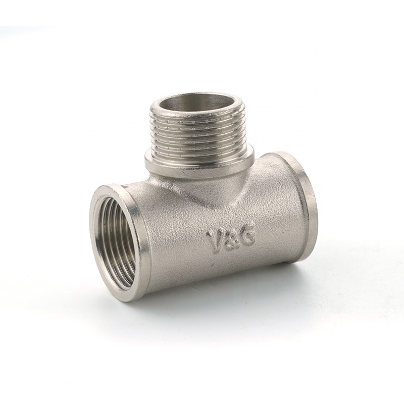 Promotion high quality water pipe joint brass tee inner and outer wire elbow tee fittings