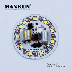 9 W LED DOB AC โมดูลสำหรับพลาสติกหลอดไฟ LED PCB เชื่อมต่อ 220 V โดยตรงแรงดันไฟฟ้าสูง Dob LED โมดูล