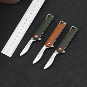 Fabriek Directe Verkoop <span class=keywords><strong>Scalpel</strong></span> Met Lager Linnen Handvat Koolstofstaal Vouwmes - Product Image 6