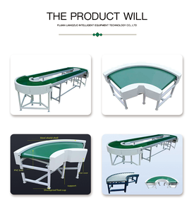 小型绿色PVC皮带输送机工厂定制PVC迷你爬坡输送机 - Product Image 4