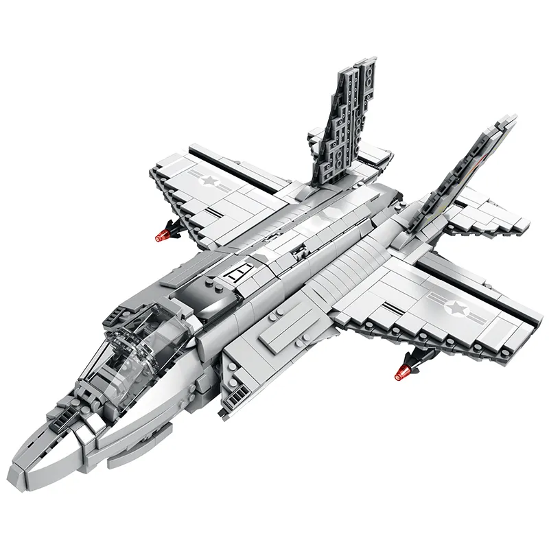 مجموعة ليجونيج F-35 Lightning للجنسين طائرة الحرب العالمية الثانية طائرة بلاستيكية لعبة الجيش مكعبات بناء الهدايا