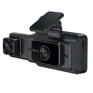 OEM al por mayor Full HD 1080P cámara de salpicadero de coche con tres lentes caja negra grabadora de vídeo WIFI APP función de control en color negro - Product Image 3