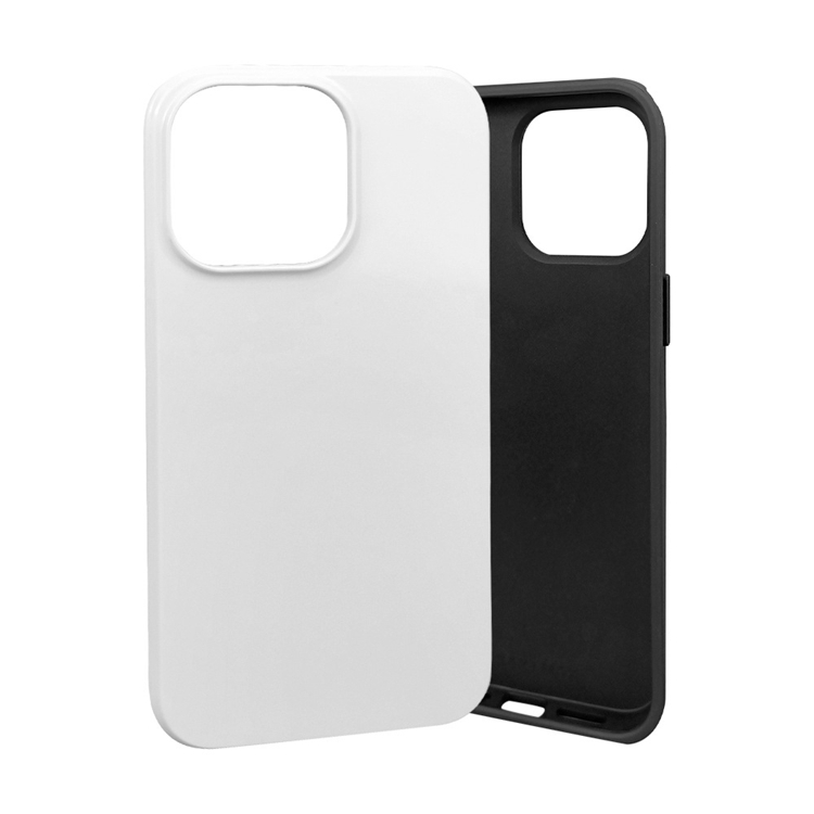 pc blanco brillante + tpu negro mate
