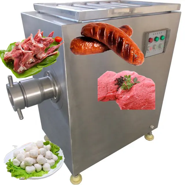 Máquina picadora de carne fresca de gran resistencia, tamaño pequeño, comercial, eléctrica, para carne de cordero, cerdo, a la venta