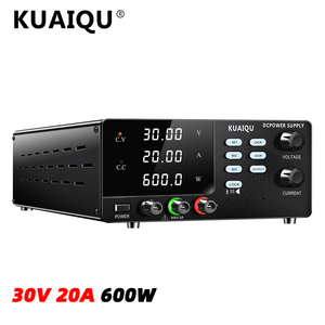 KUAIQU R-SPS3020S 600 Вт лабораторный источник питания постоянного тока 0-30 В 20А прецизионная ручка кодирования с функцией OCP/OVP RS232/485 optal - Product Image 1