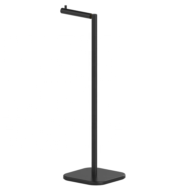 Square single pole painted black