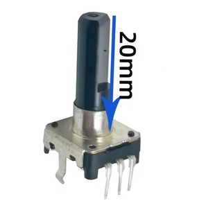 Codificatore rotativo di 360 gradi EC12 RE12 codifica Audio 3 Pin 24 posizione senza interruttore a pulsante lunghezza maniglia 20MM - Product Image 2