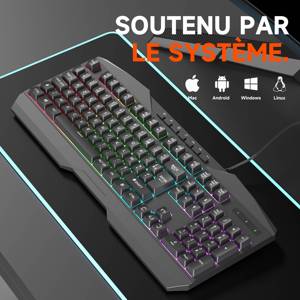 Custom AZERTY Layout Color SC704 Wired <strong>Keyboard</strong> Gaming Rgb Game Gamer <strong>Keyboard</strong> <strong>Computer</strong> Wired <strong>Keyboards</strong> - Product Image 3