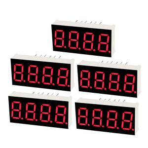 Vier 4-stellige 7-Segment-LED-Anzeige für Schreibtisch kalender Wecker Pure Red LED-Digital anzeige 0,5-Zoll-LED-7-Segment-Anzeige