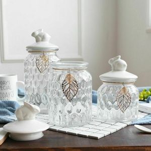 ふた付きマルチサイズ高品質クリエイティブガラス瓶 - Product Image 3