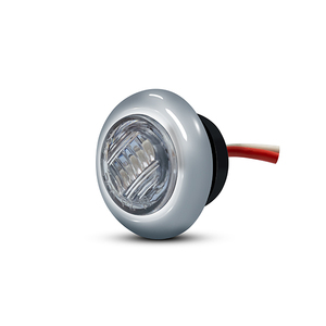 PC + paslanmaz çelik yüzük dönüş stop sinyal ışığı <span class=keywords><strong>3</strong></span> <span class=keywords><strong>LED</strong></span> <span class=keywords><strong>3</strong></span>/4 ''Marker lamba göstergesi Amber kırmızı çok renkli RGB kamyon yan ışık