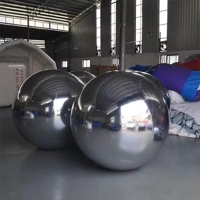 wholesale Wedding Decoration Inflatable Mirror Ball Giant Pvc metal disco Party event bubble custom mirror balls