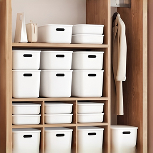 Stackable Clothes Plastic Storage <strong>Box</strong> With Lid for Snacks Cosmetics Desktop <strong>Toy</strong> Storage - Product Image 5