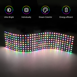 WS2812 SK6812 DC5V WS2812b 8x8 8x32 16x16 светодиодная матричная Гибкая RGB Пиксельная панель DIY программируемый экран - Product Image 2
