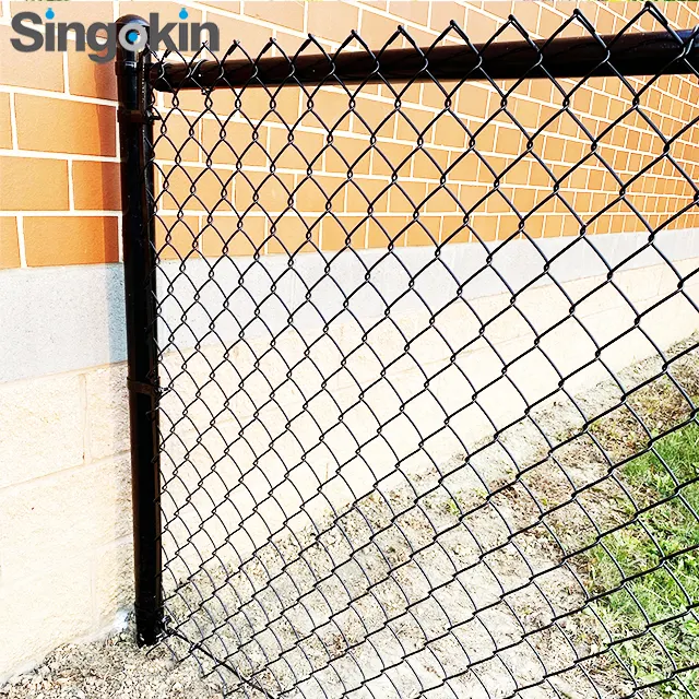 hot dip galvanized 6' tall diamond hole chain link iron wire mesh fence / pvc coated vinyl fence 50ft rolls / farm fence