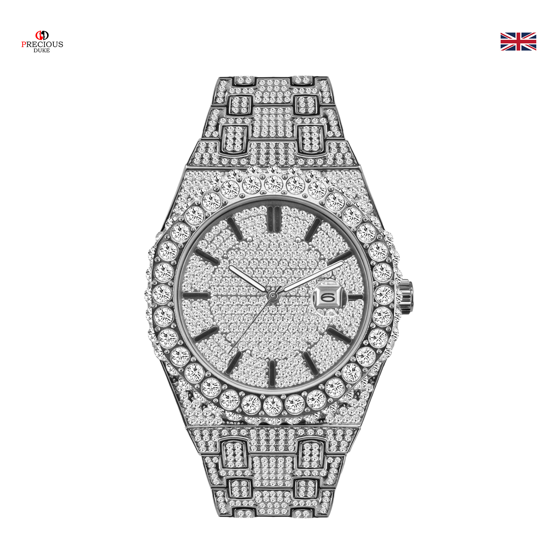 8243 Cinturino Argento/Diamanti Argento
