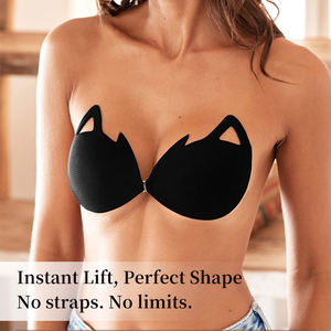 महिलाओं के लिए स्ट्रैपलेस स्टिकी ब्रज को नरम सिलिकॉन स्तन ब्रा ब्रा परांथिन पुनः प्रयोज्य पुश-अप स्पंज सामग्री पर जोर दें - Product Image 3