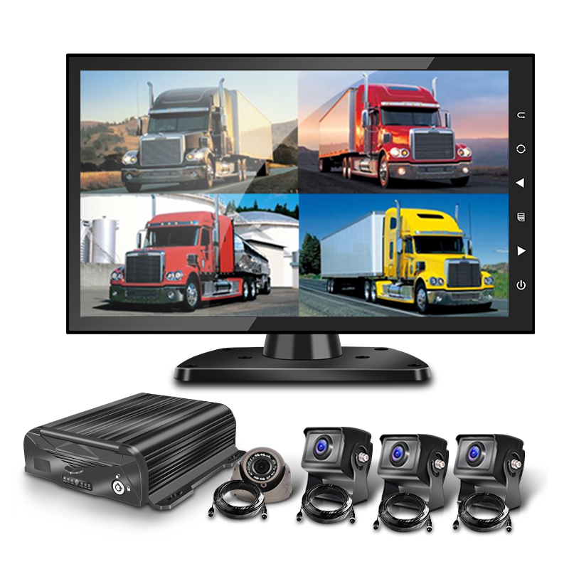 4CH SD MDVR avec 4G + GPS + WIFI,10 "écran, caméra 4PCS