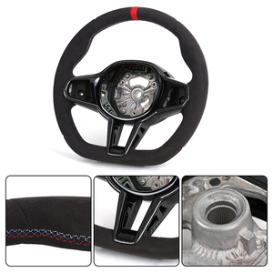 Düğme olmadan komple Alcantara direksiyon BMW G serisi G01 için G20 G05 G26 G30 M3 G80 M4 G82 M8 F92 F96 F97 M235i M340i - Product Image 2