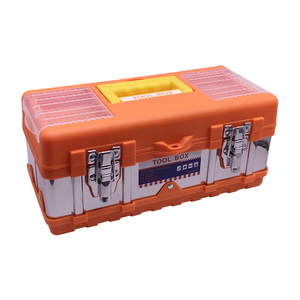 14英寸2022热卖塑料工具箱，带金属闩锁和可拆卸工具托盘 - Product Image 1
