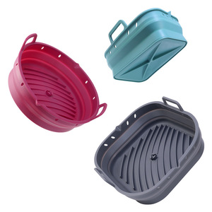 Foldable Silicone Square Air Fryer Liners Reusable Oven Basket for <strong>Easy</strong> Cleaning Heat Resistant Kitchen Pot for <strong>Baking</strong> - Product Image 1