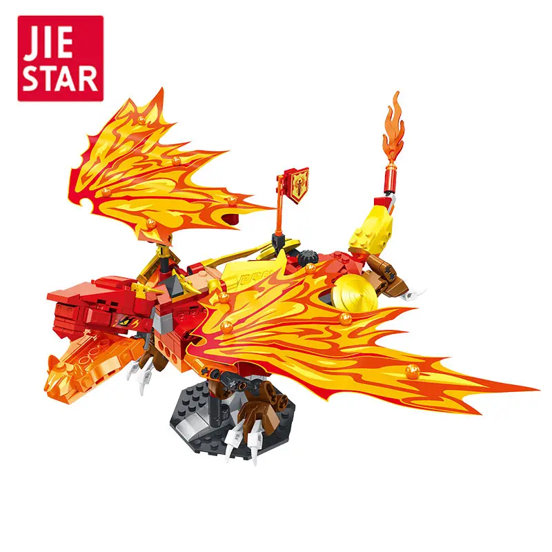 Игрушки JIESTAR, оптовая продажа, 409 шт., Ninjago Kai's Fire Dragon Evo, конструктор, кирпичная игрушка с мини-фигуркой, подарочный набор для мальчиков и девочек