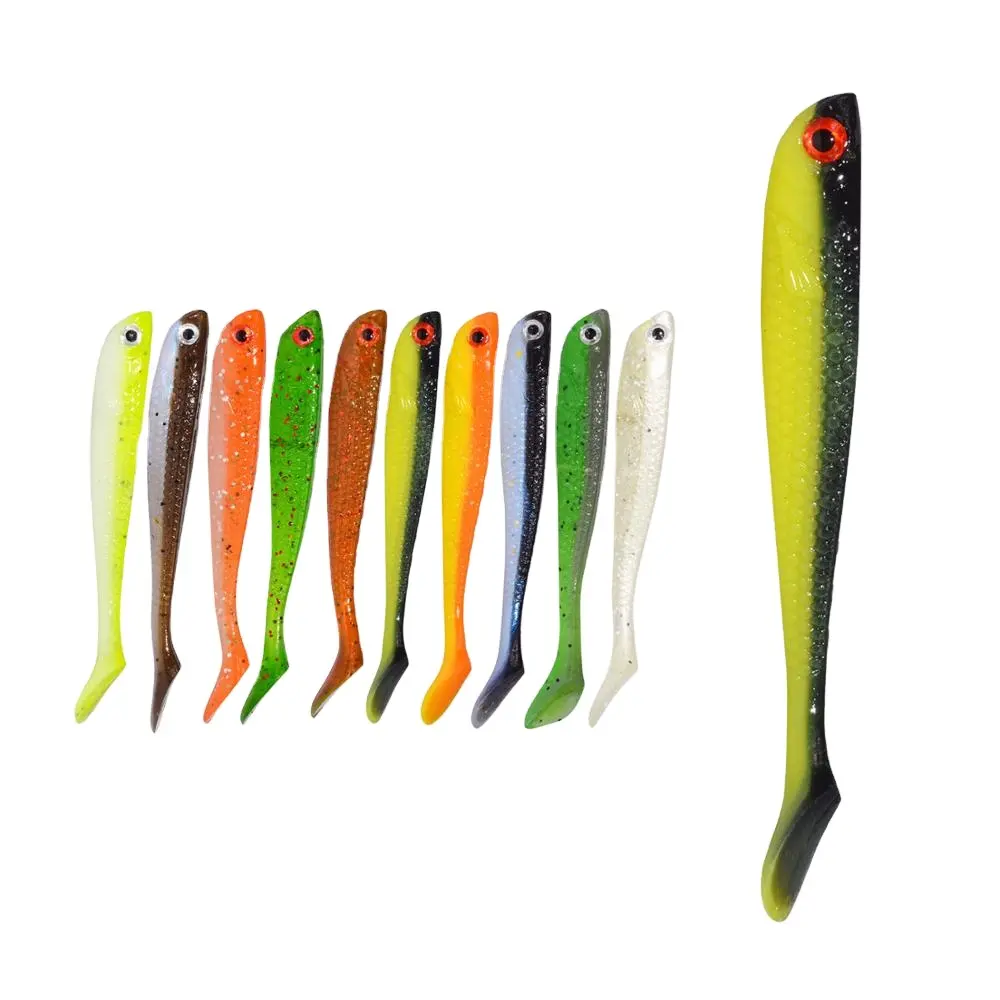 3d augen fischerei locken fisch typ weiche köder 55mm 1,15g paddle t schwanz PVC swimbait