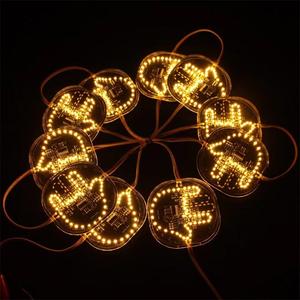 Car <strong>LED</strong> Decoration Light Palms Gestures Waterproof <strong>W</strong>/WW/R/G/B/Y/P Colorful Flash for Motorcycle Decorative Atmosphere Lights - Product Image 4