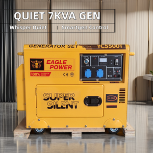 Taşınabilir 7 kVA 5.0kW süper sessiz dizel jeneratör elektrik anahtar başlangıç üç fazlı marka dizel motor makine hız regülatörü - Product Image 2