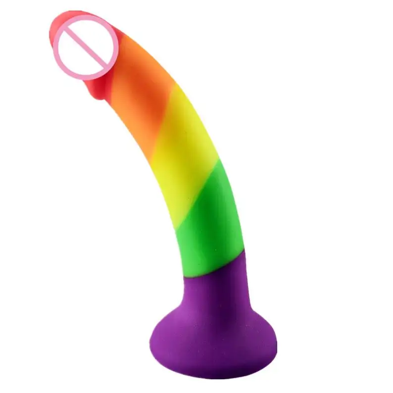 Новый женский фаллоимитатор с присоской, многоцветный реалистичный мастурбатор для начинающих, стимулирующий влагалище, секс-игрушки