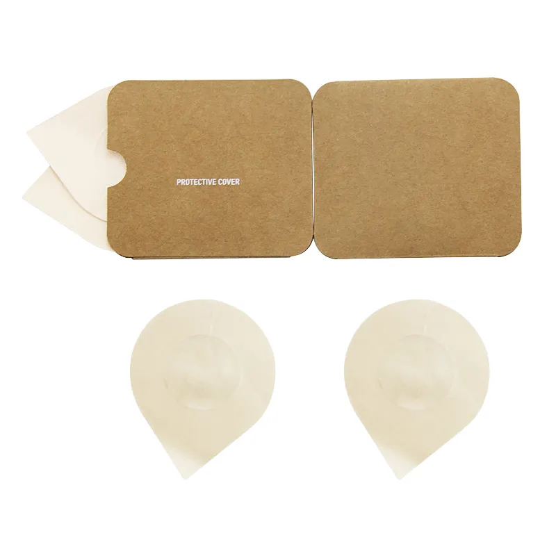 Embalagens de papel adesivo descartável para mulheres, capas para embalar o mamilo