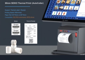 14 Inch Pos Cash Register Machine Windows/Android All in One Pos Terminal System for Retail <strong>With</strong> 80MM Thermal Printer