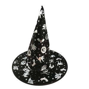 新着ハロウィンサテンコスプレパーティーアクセサリーヤーンカーニバルクレイジーファンシークロウウィザードウィッチハット