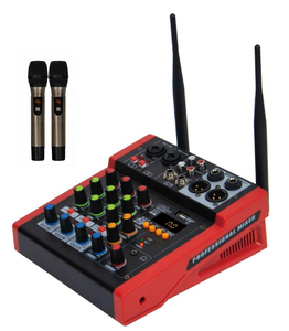 Pro ses güç mikser 4 kanal Mini powered ses karıştırma konsolu 80w * 2 güç amplifikatörü 2 kişisel canlı akışı için mikrofon - Product Image 1