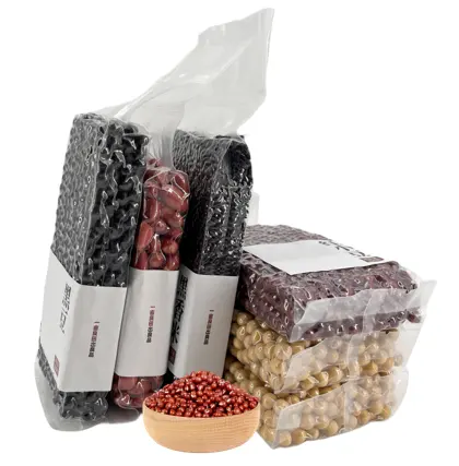食品グレードのカスタム印刷透明ヒートシール米レンガPa/Peプラスチック食品包装食品用真空シールバッグ