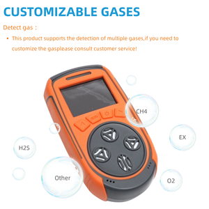 Vendita calda 4 in 1 rilevatore di allarme portatile EX O2 CO H2S suono luce e vibrazione allarme rilevatore di Gas portatile - Product Image 4