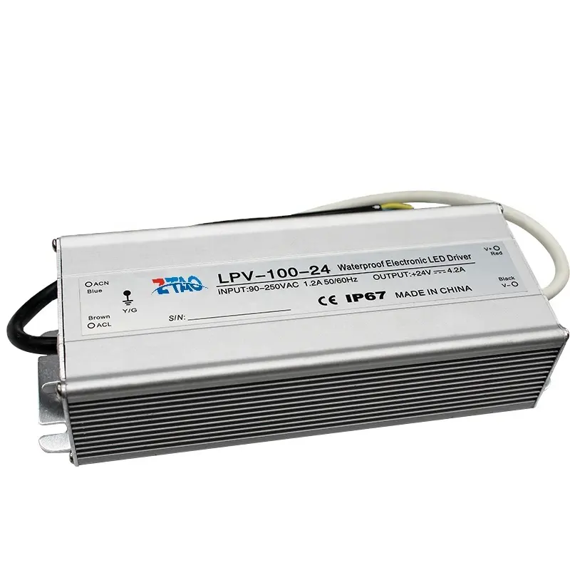 IP67 Outdoor Waterproof Power Supply Lpv 12V/24V/48V 30W 50W 60W 100W 200W 300W AC DC LED Power Supply