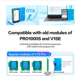 JCID V1S Pro BGA315 110 70 Nand programador HDD SN Reparación de lectura y escritura de datos para IPhone 6 a 15 NAND Flash programador
