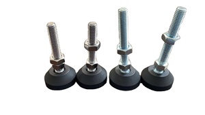 直径40毫米机橡胶底座旋转调平可调防滑M10x50mm自调平台脚 - Product Image 2