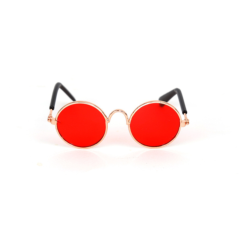 Gold frame red lens