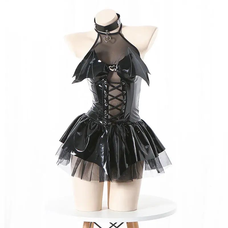 Disfraz de gato negro para mujer adulta, traje Sexy para Halloween, cosplay