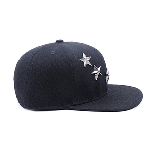 New Trend Custom Star Deco Snapback <strong>Cap</strong>,Wholesale Designer Stylish Flat Brim Unisex Sports Hip Hop Hat - Product Image 4