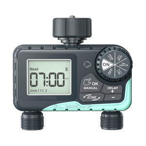 Timer acqua per tubo da giardino 2 Zone di irrigazione con ritardo pioggia manuale irrigazione sistema di controllo automatico - Product Image 1