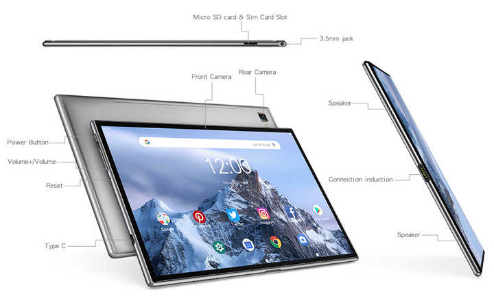 10 Inch 2 in 1 Android Phone Calling Octa Core Tab Tablet PC Pad with Keyboard and Stylus Pen Android Tablet Pritom L10