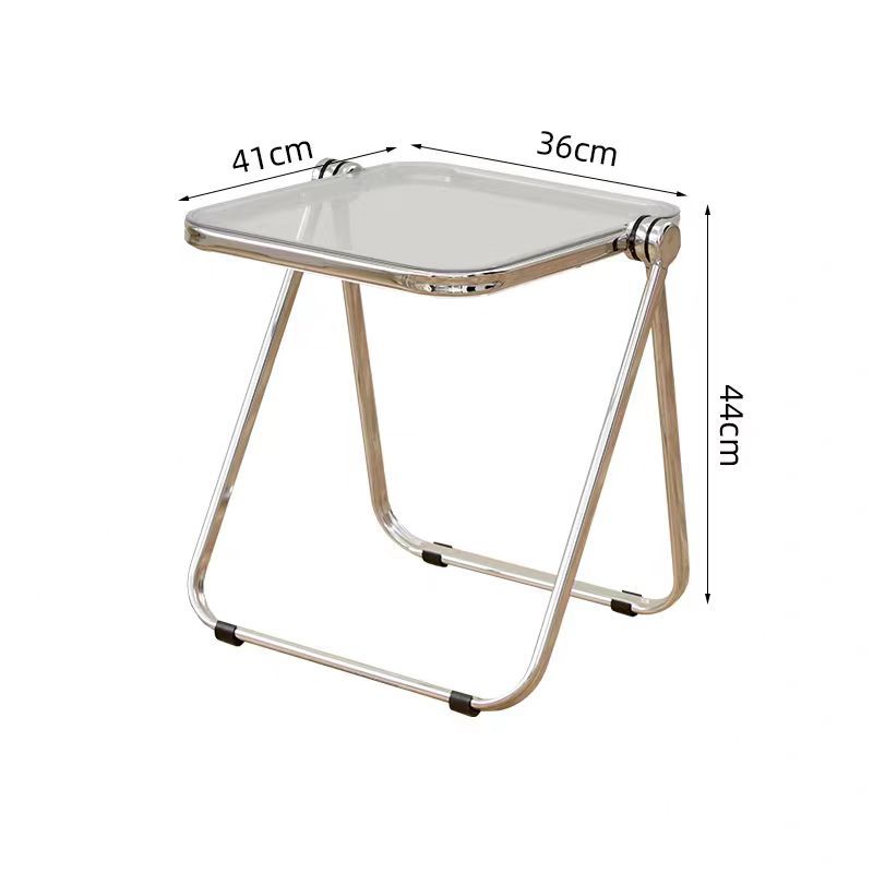 Tavolino laterale piccolo, rinforzato e potenziato - modello trasparente.